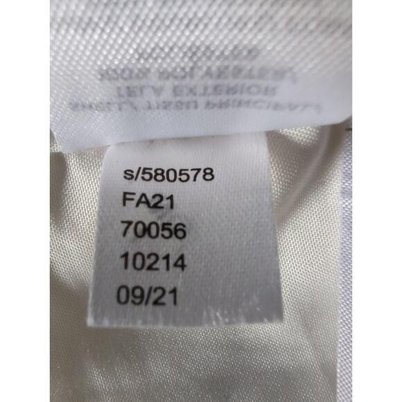 LOFT Ivory Lightweight Funnel Neck Deep Pile Sherpa Fleece Coat Women Size M - Picture 8 of 8